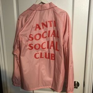 Pink Anti Social Social Club Coach Jacket